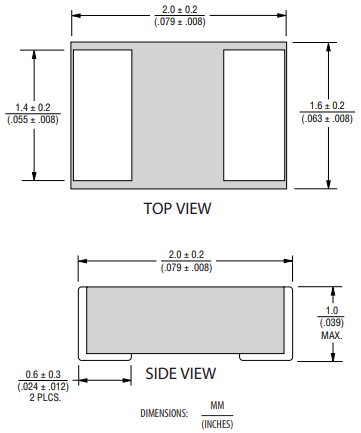 Mechanical Drawing - Bourns SRP2010PA Shielded Power Inductors